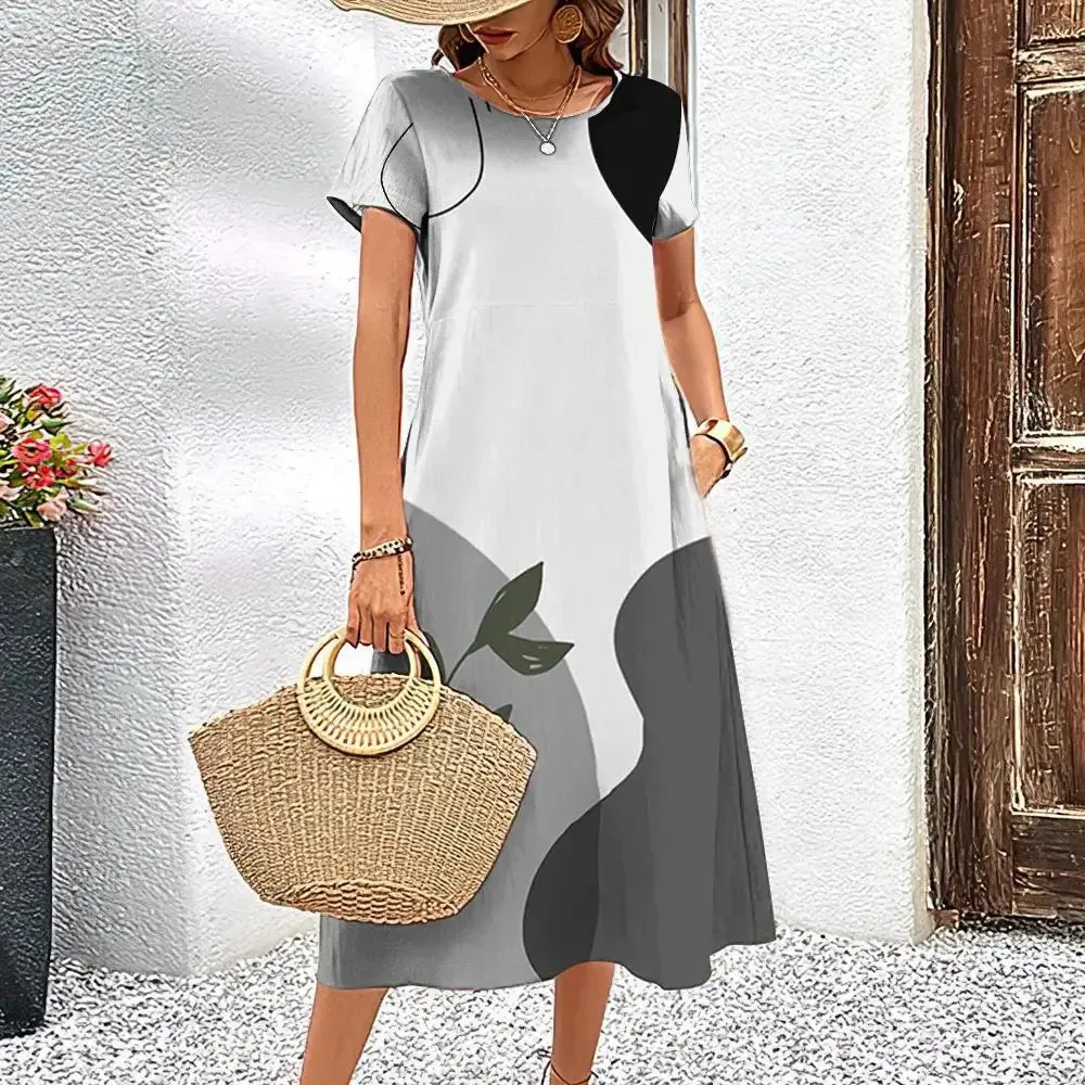 Elegant Women’s Printed Dress