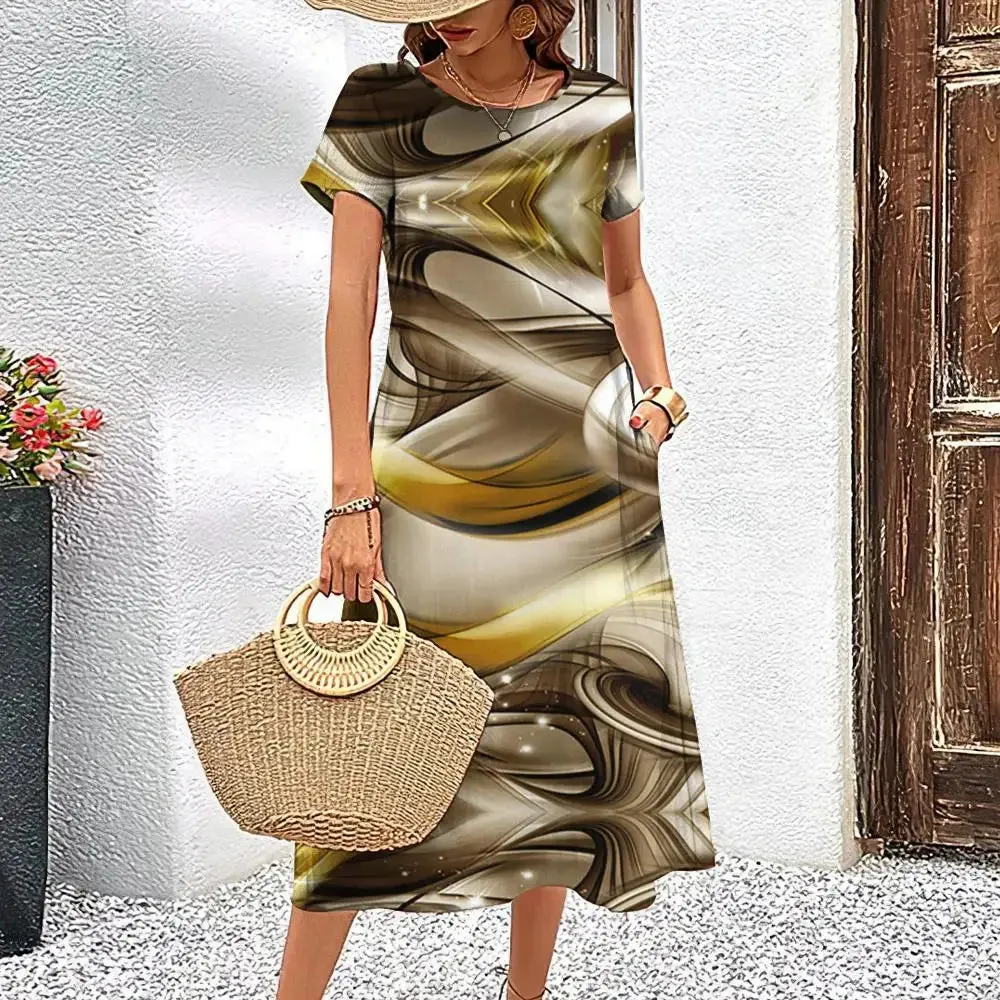 Elegant Women’s Printed Dress