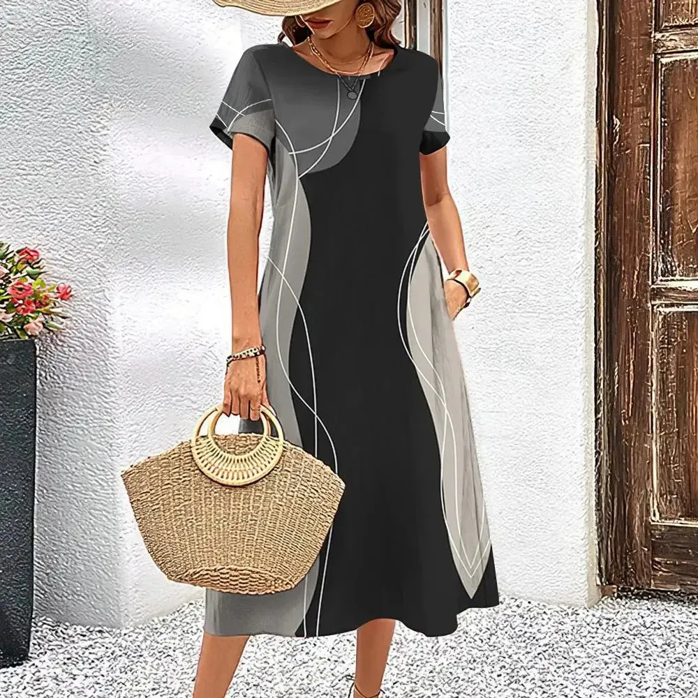 Elegant Women’s Printed Dress