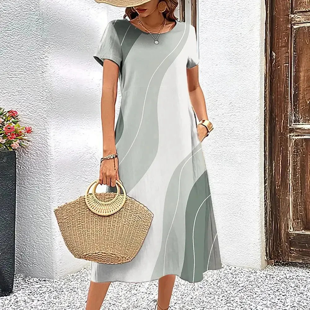 Elegant Women’s Printed Dress