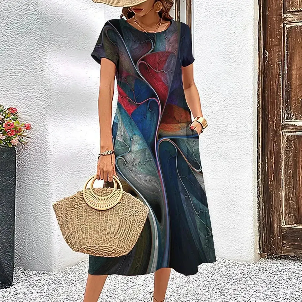 Elegant Women’s Printed Dress