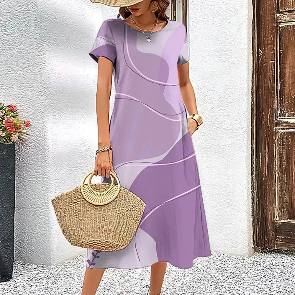 Elegant Women’s Printed Dress