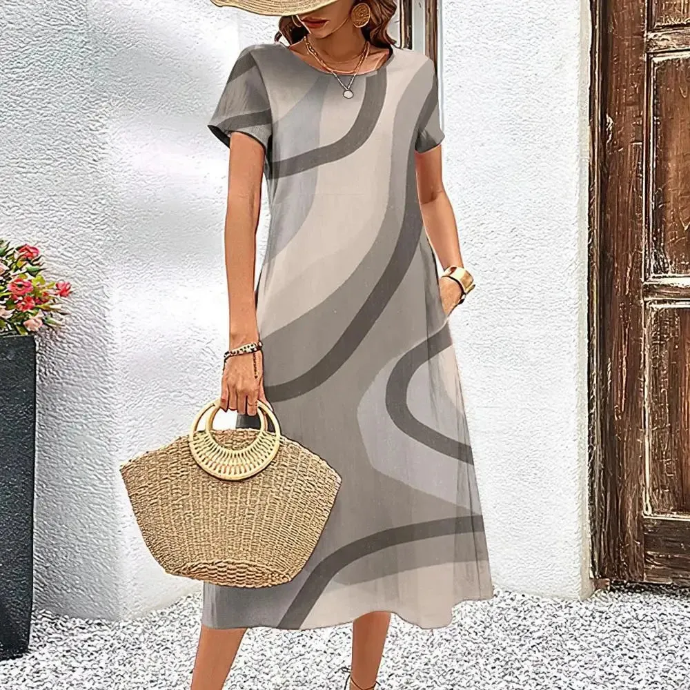 Elegant Women’s Printed Dress