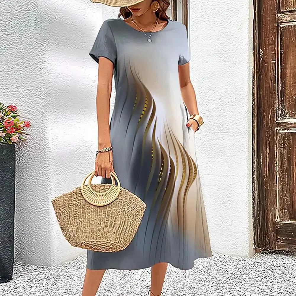 Elegant Women’s Printed Dress