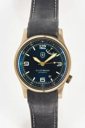 ELLIOT BROWN 305-D07-L22 Tyneham 41mm Limited Edition Bronze-Tone Stainless Steel Automatic Watch - Blue Dial