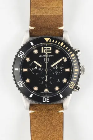 ELLIOT BROWN 929-016-L21 Bloxworth 44mm Stainless Steel Quartz Chronograph - Brown Leather Strap