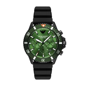 EMPORIO ARMANI DIVER ANALOG GREEN DIAL MEN'S WATCH