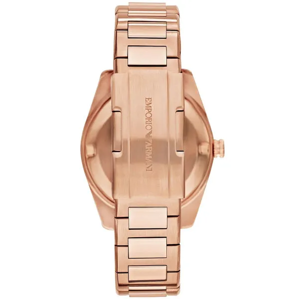 Emporio Armani Sportivo Rose Gold Stainless Steel Grey Dial Quartz Watch for Ladies - AR6020