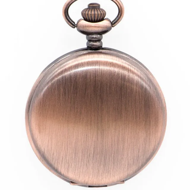 Fashion Silver/Bronze/Black/Gold Pocket Watch Smooth Quartz Pocket Watches Jewelry Alloy Chain Pendant Necklace Man Women Gift