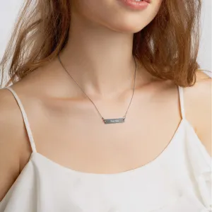 “Fearless” Engraved Self-Affirmation Bar & Chain Necklace