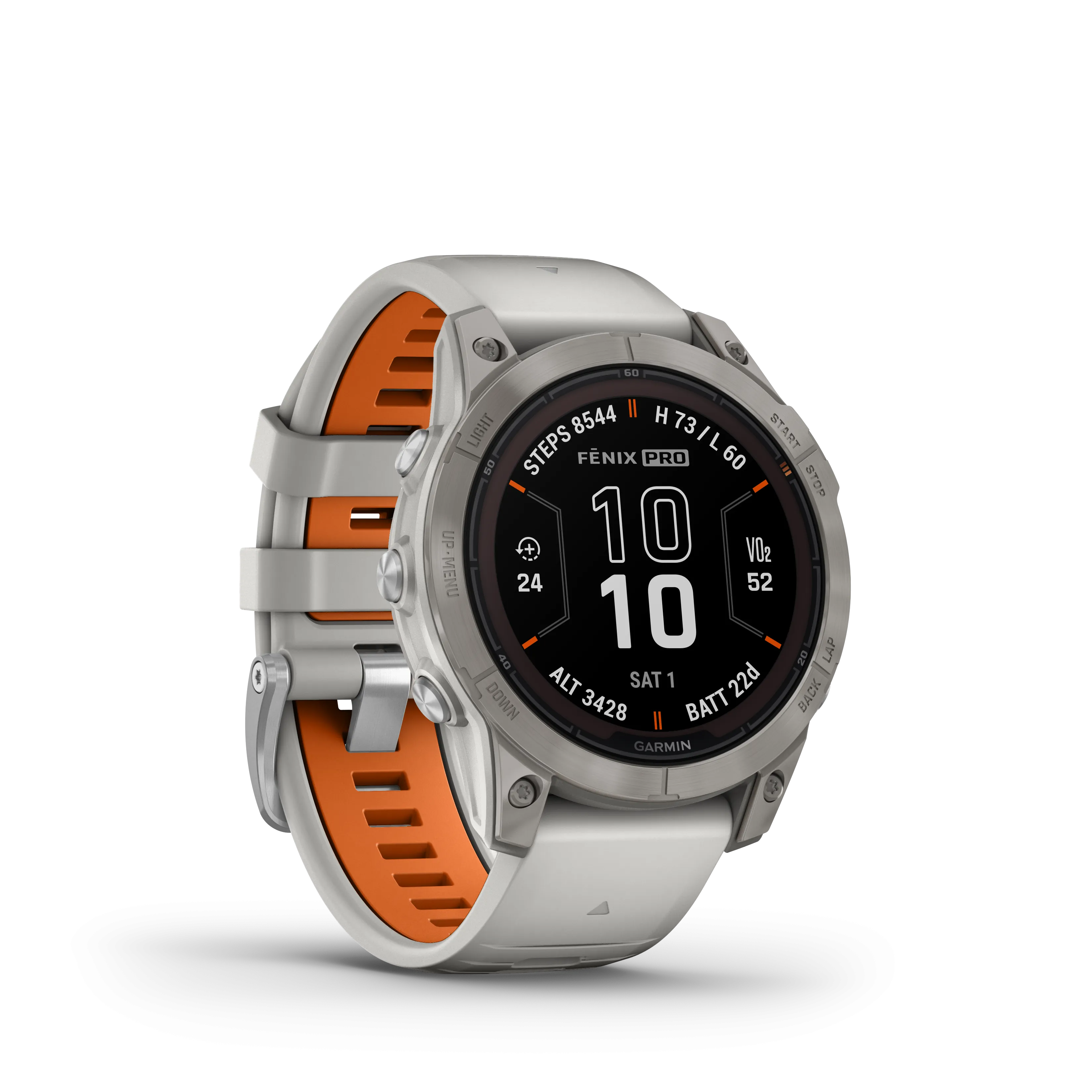 Fenix 7 Pro Sapphire Solar Titanium Gray Ember Orange Band
