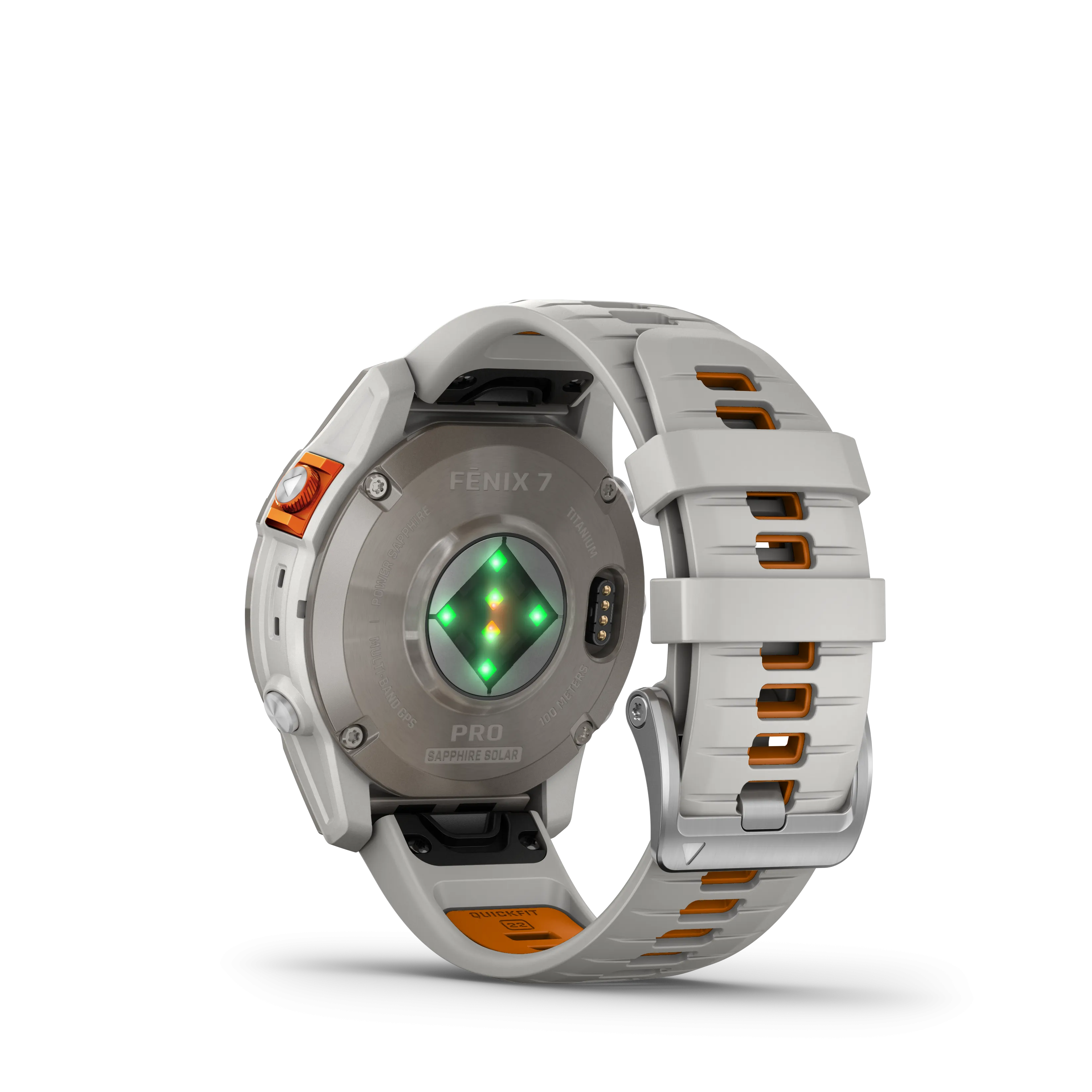 Fenix 7 Pro Sapphire Solar Titanium Gray Ember Orange Band