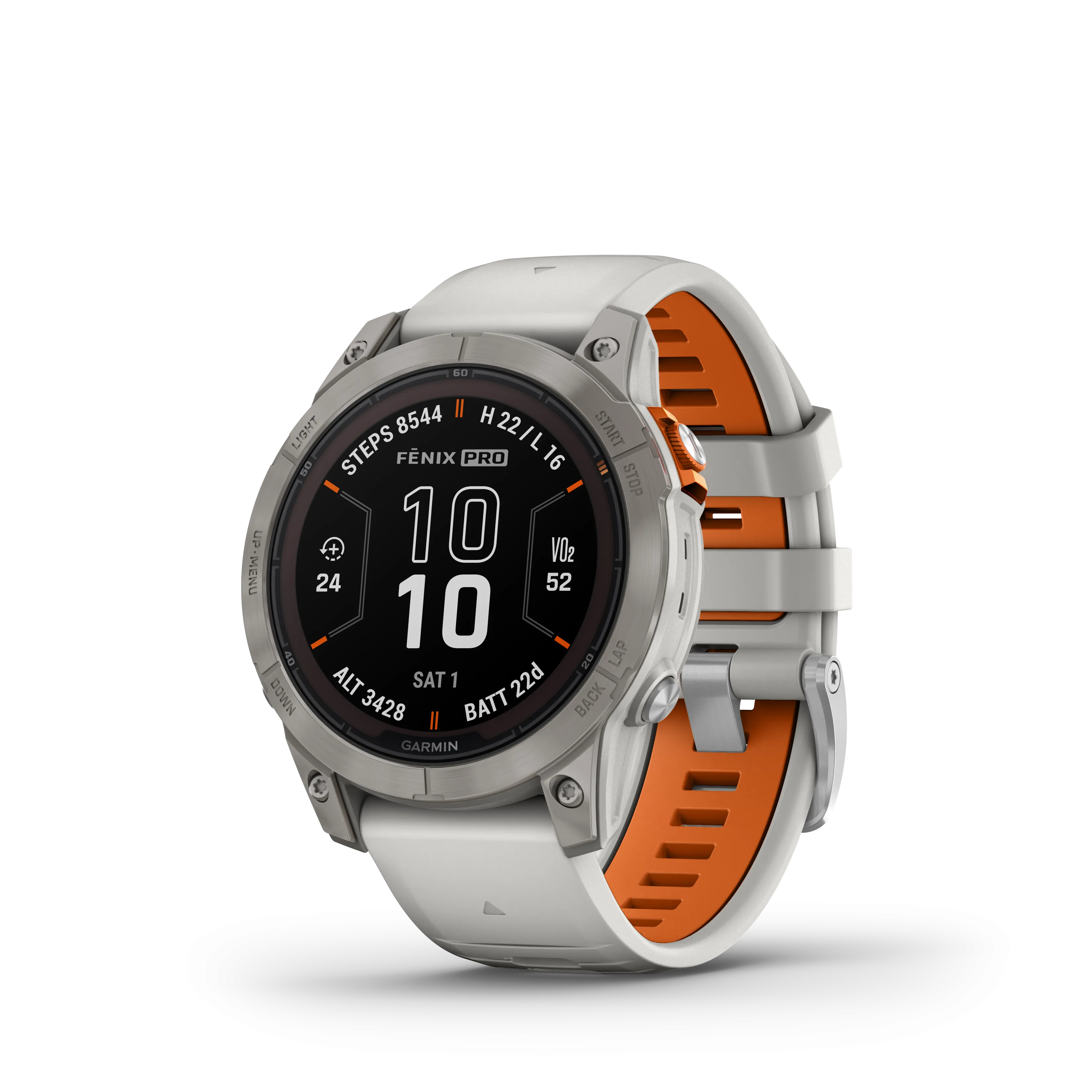 Fenix 7 Pro Sapphire Solar Titanium Gray Ember Orange Band