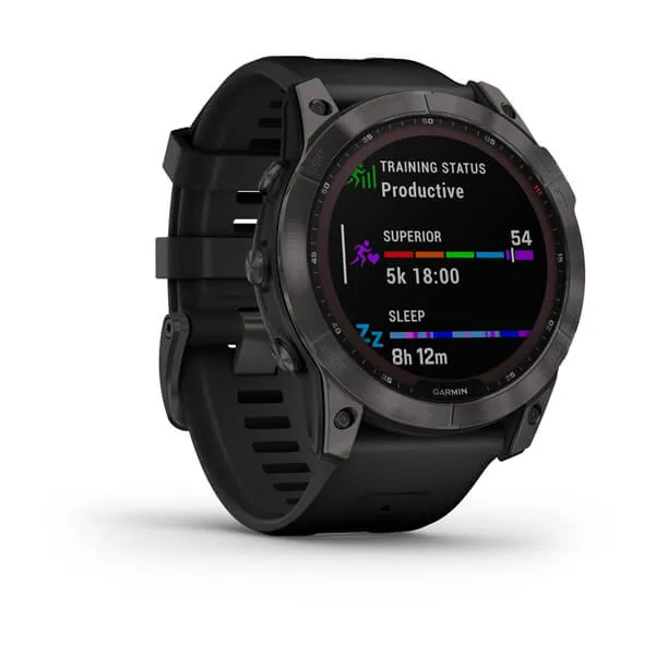 Fenix 7X Sapphire Carbon Gray Titanium With Silcone Band