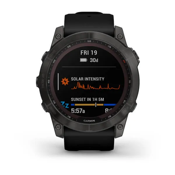Fenix 7X Sapphire Carbon Gray Titanium With Silcone Band