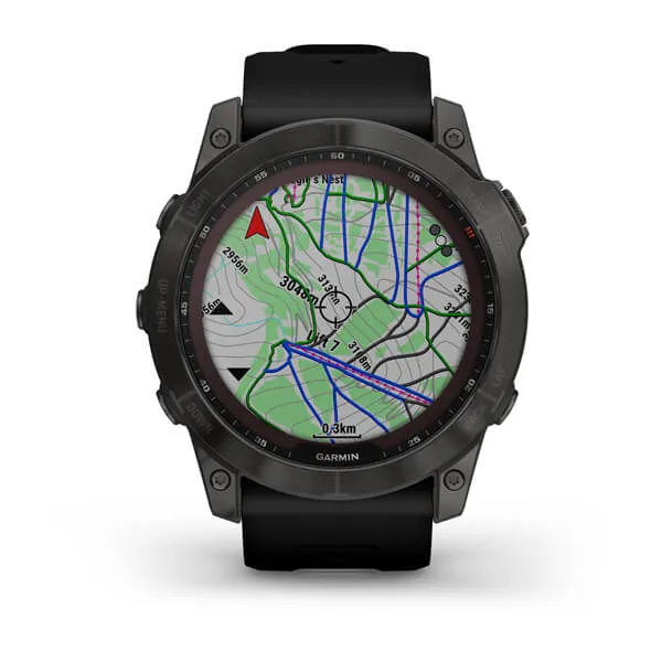 Fenix 7X Sapphire Carbon Gray Titanium With Silcone Band