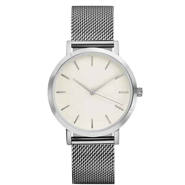 Flashy Trends Stainless Steel Mesh Luxury Quartz Men's Wrist Watch