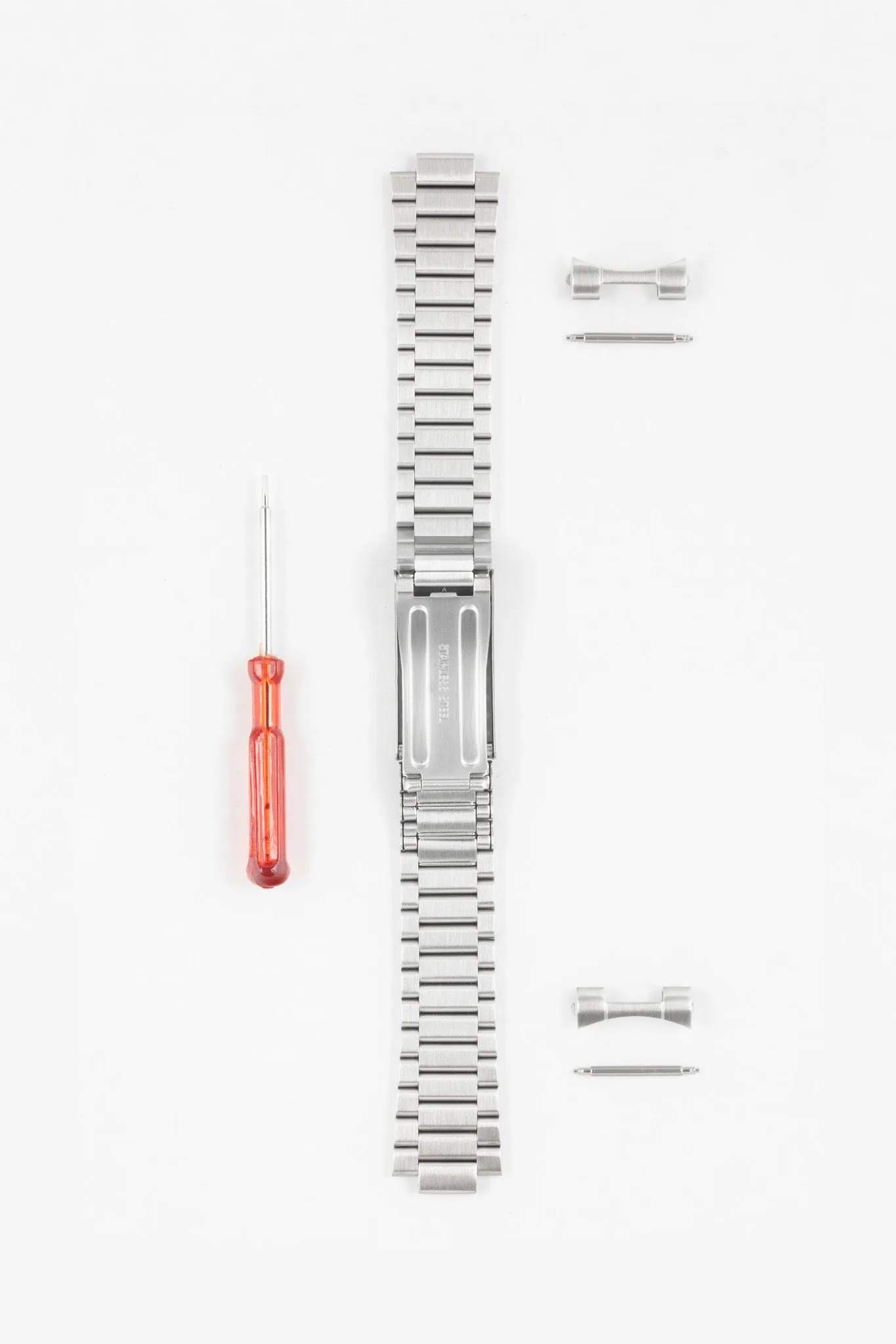 Forstner FLAT LINK Stainless Steel Watch Bracelet for OMEGA Seamaster - FULLY BRUSHED