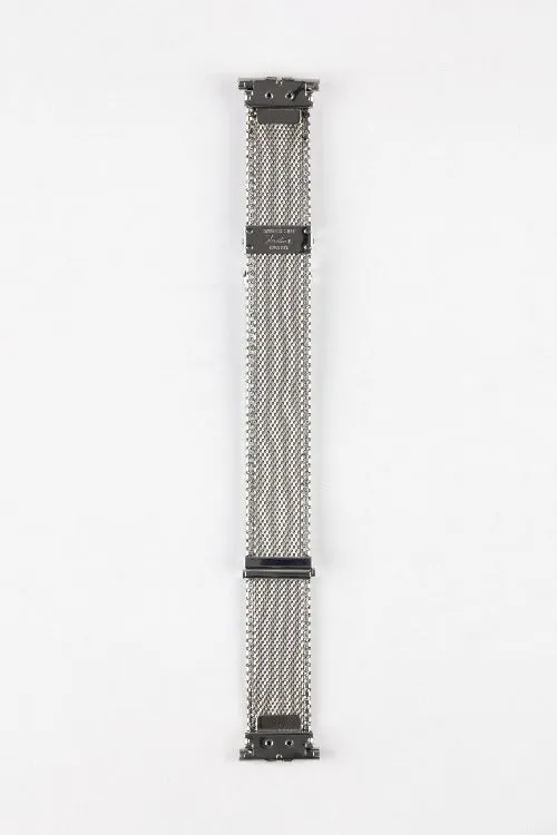 Forstner KOMFIT MILITARY Stainless Steel Horizontal Slat Watch Band - POLISHED Finish