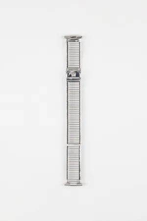 Forstner KOMFIT MILITARY Stainless Steel Horizontal Slat Watch Band - POLISHED Finish