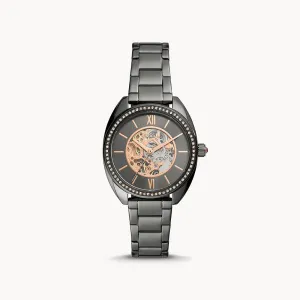 Fossil Vale Automatic Gunmetal Stainless Steel Women's Watch - BQ3730