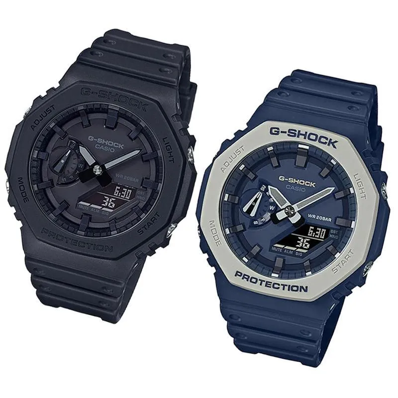 G-Shock Analog Digital Men's Watch Pair GA2110ET-2A GA2100-1A1