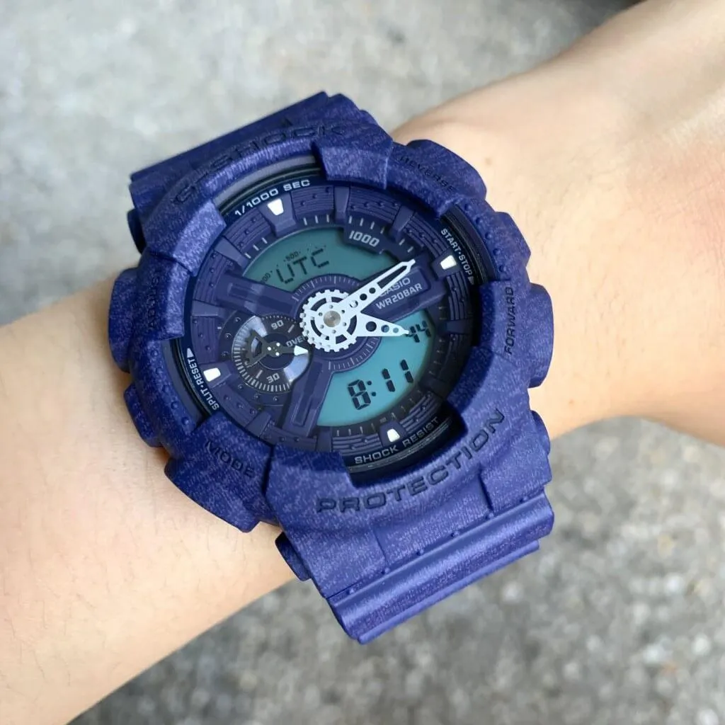 G-Shock Heathered Blue Dial Resin Men's Watch GA110HT-2A