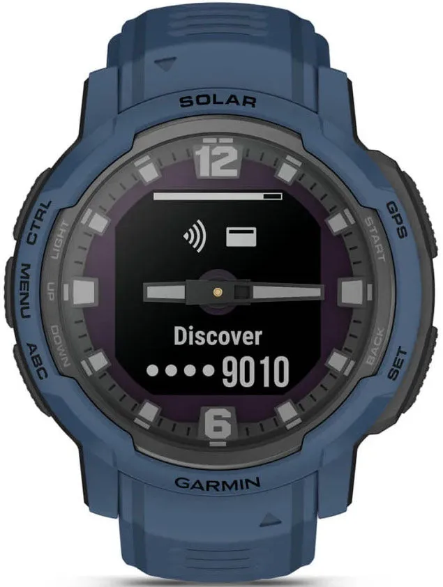 Garmin Instinct Crossover Solar Tidal Blue Watch