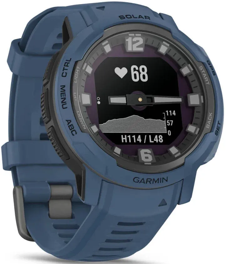 Garmin Instinct Crossover Solar Tidal Blue Watch