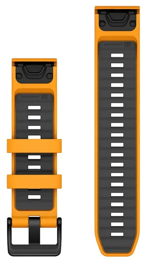 Garmin QuickFit 22 Watch Bands Spark Orange/Graphite Silicone (010-13392-01)