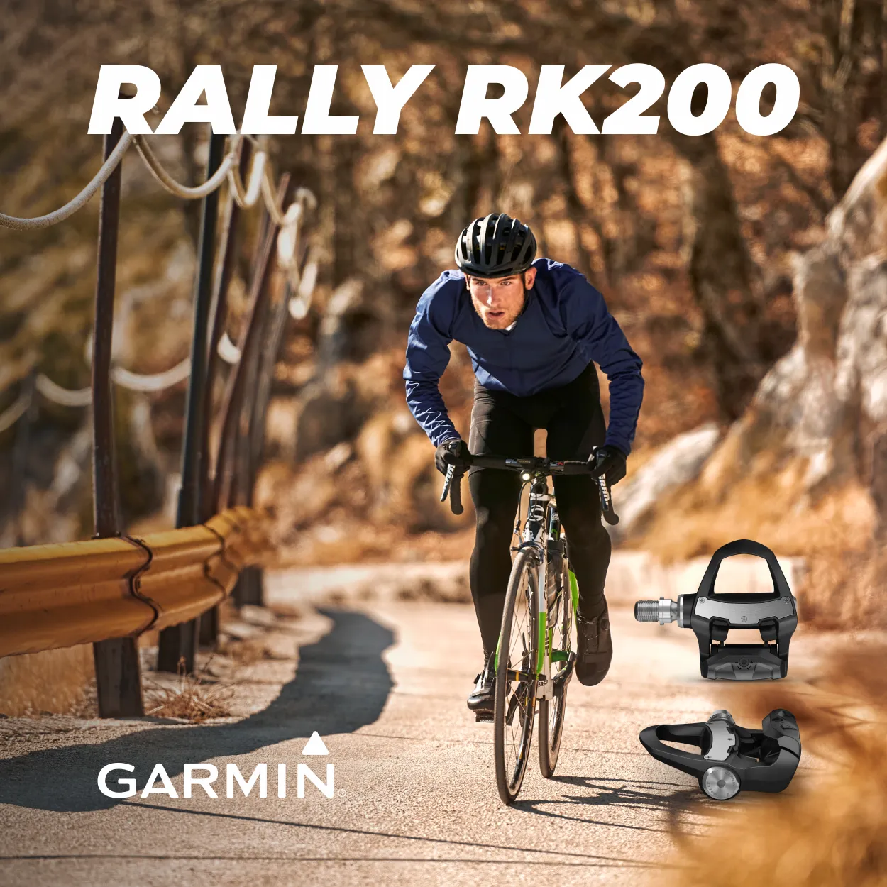 Garmin Rally RK200 Dual-Sensing Power Meter Pedals, Advanced Cycling Dynamics, Left/Right Balance, LOOK KEO Cleat Compatible, Up to 120 H Battery Life (010-02388-00)