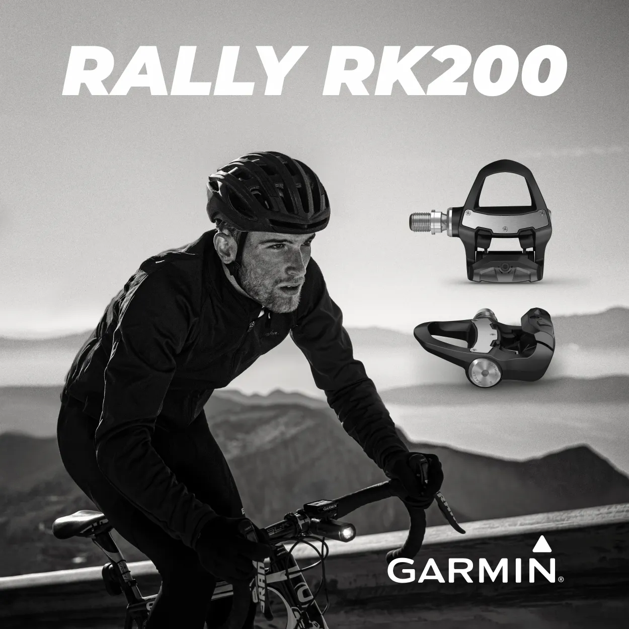 Garmin Rally RK200 Dual-Sensing Power Meter Pedals, Advanced Cycling Dynamics, Left/Right Balance, LOOK KEO Cleat Compatible, Up to 120 H Battery Life (010-02388-00)