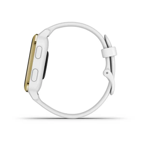 Garmin Venu Sq Gold Aluminium White Silicone Full Display Dial Smart Watch - 010-02427-11