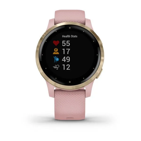 Garmin Vivoactive 4S Dust Rose Silicone Full Display Dial Smart Watch - 010-02172-34