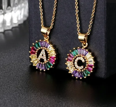 Gatsby Initial Necklace-Multi