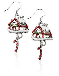 Gingerbread House Charm Earrings