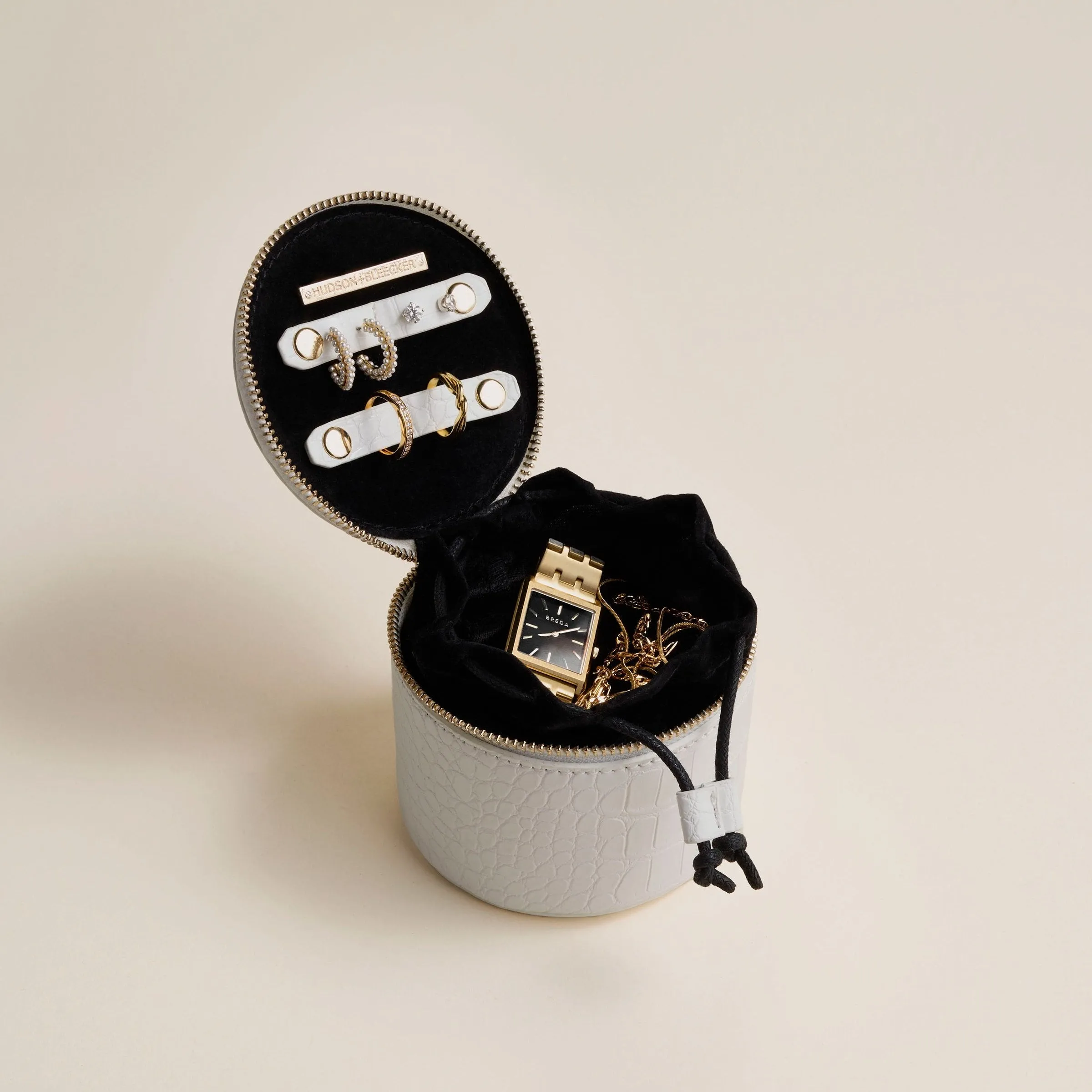 Globetrotter Jewelry Case - Ecru