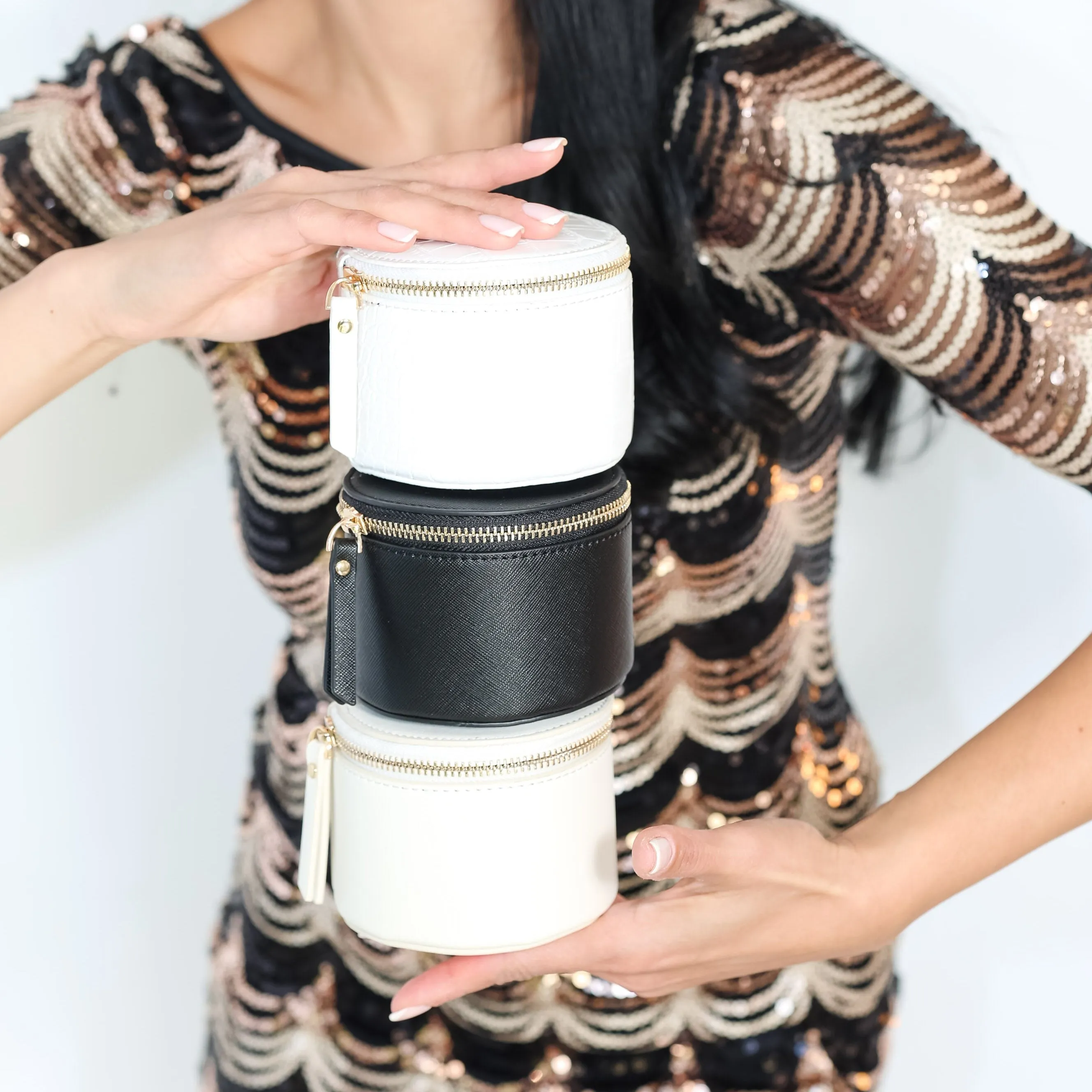 Globetrotter Jewelry Case - Ecru