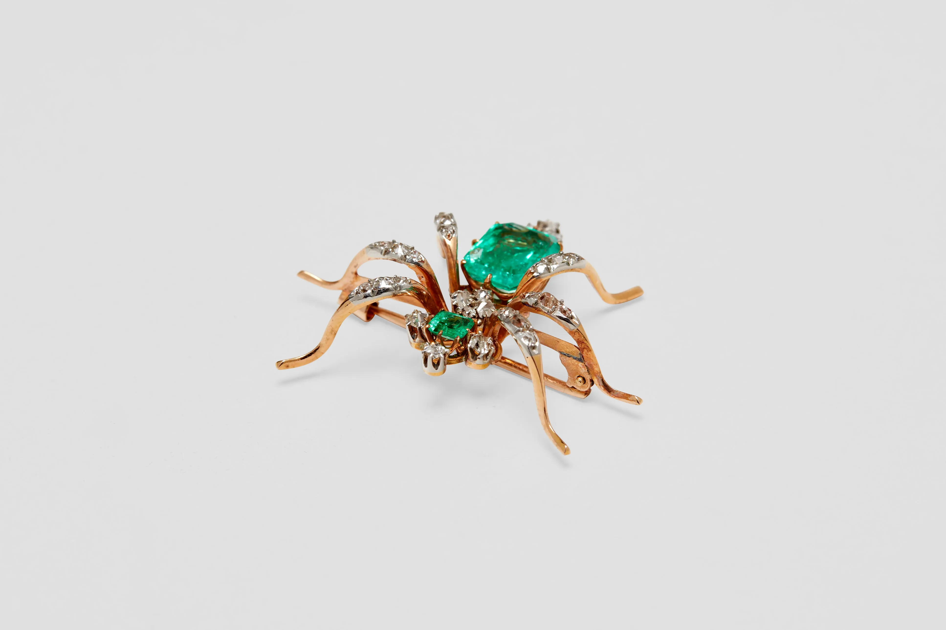 Gold Diamond & Emerald Bug Brooch Retailed by Patek Philippe