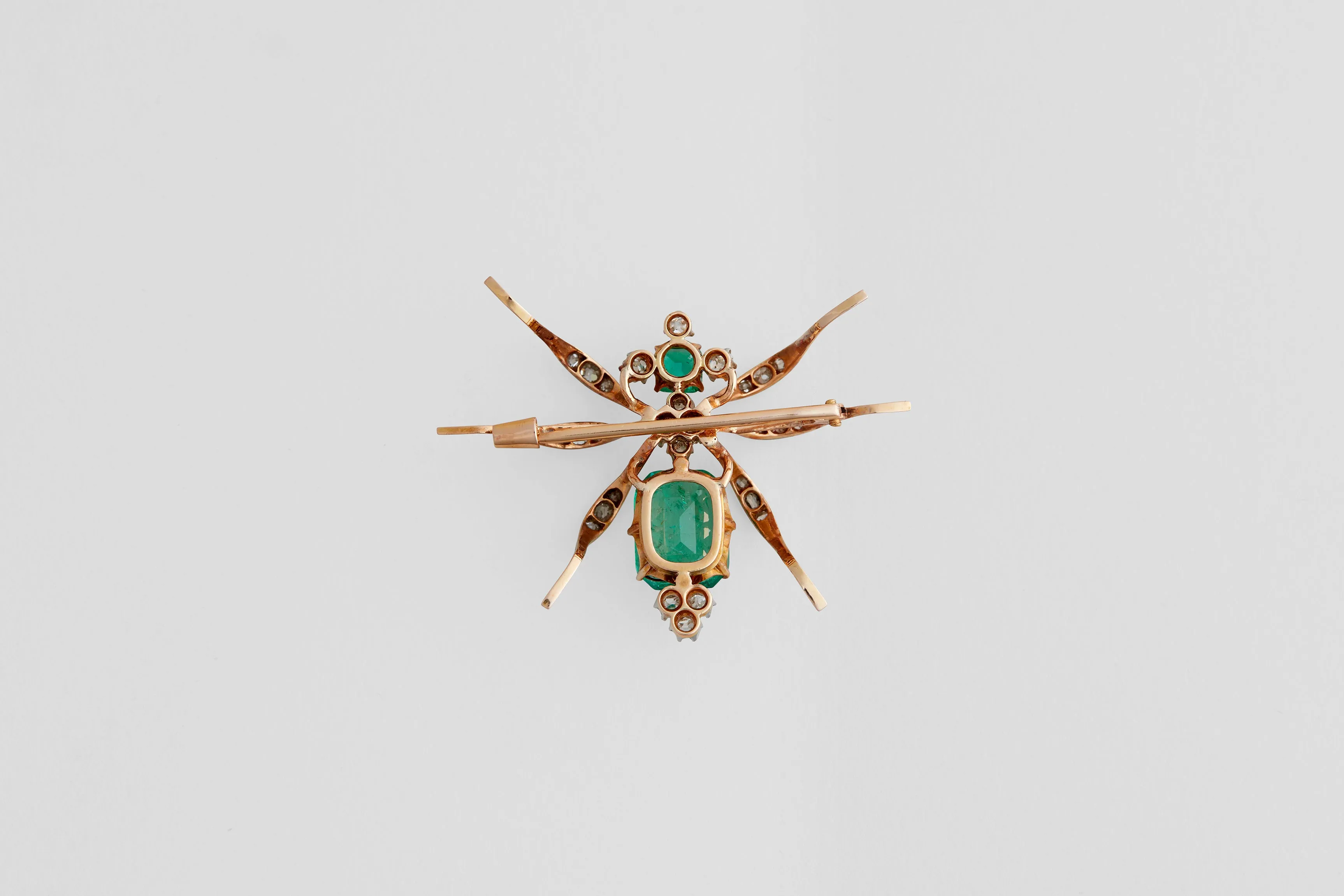Gold Diamond & Emerald Bug Brooch Retailed by Patek Philippe