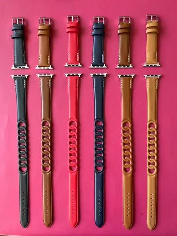 Gourmette Double Tour Leather Bracelet