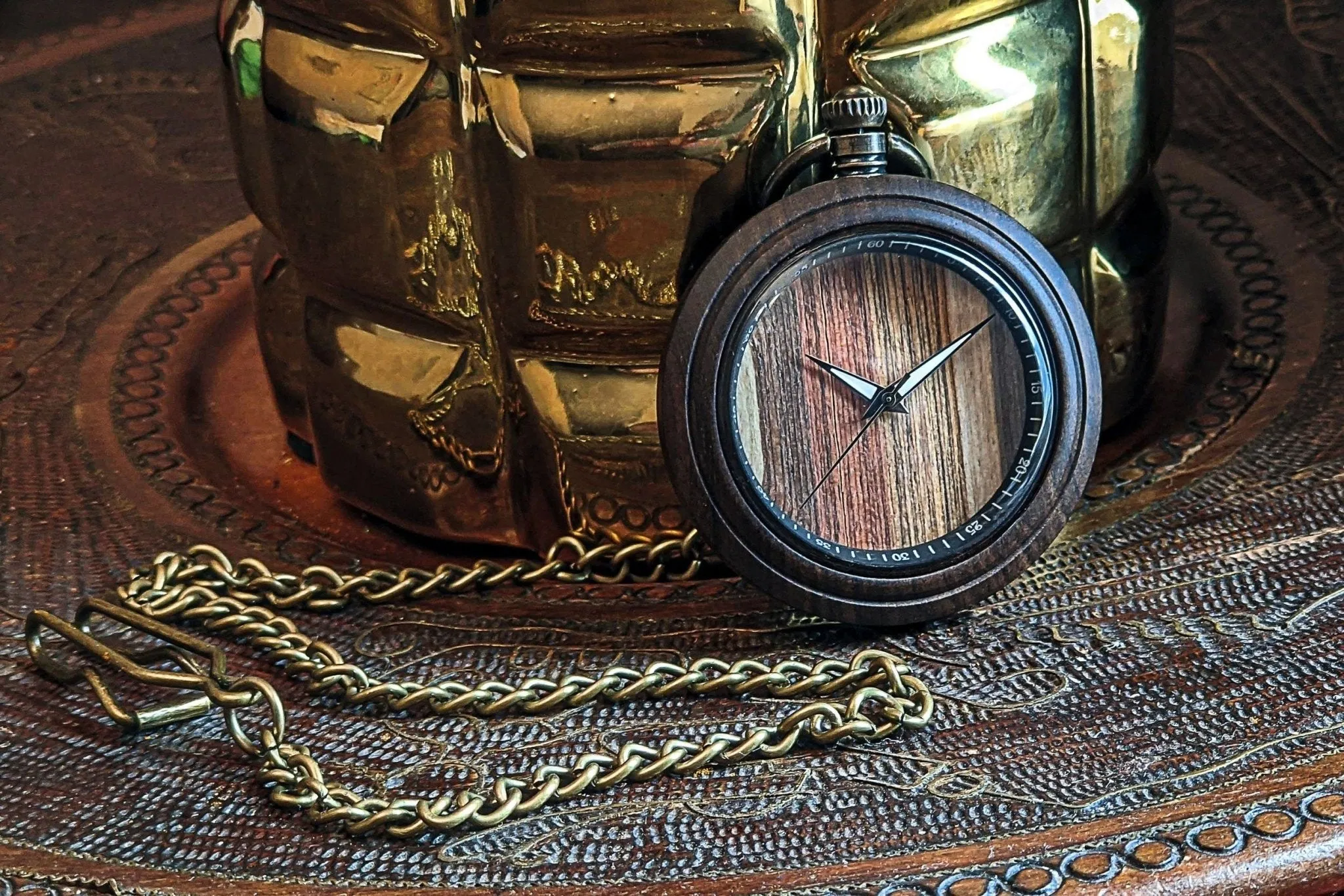 Groomsmen Set of 9 Wooden Pocket Watch | Valor