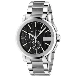 Gucci G-Chrono 44MM Black Dial Stainless Steel Men's Watch YA101204