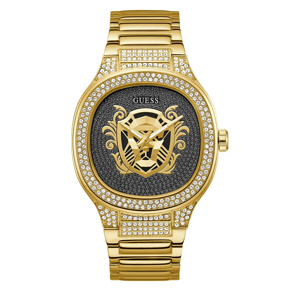 Guess Men's Watch Gold Tone Case Quartz