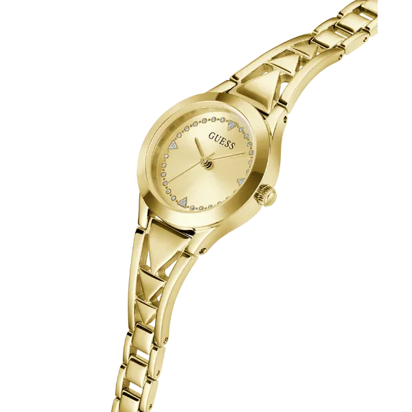 Guess Tessa Gold Stainless Steel Gold Dial Quartz Watch for Ladies - GW0609L2