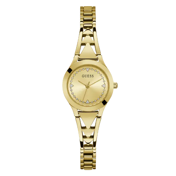 Guess Tessa Gold Stainless Steel Gold Dial Quartz Watch for Ladies - GW0609L2