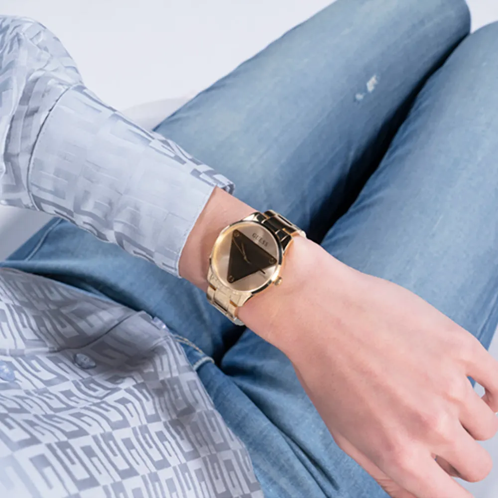 Guess Women's Watch Gold Tone Case Quartz
