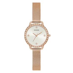 Guess Women's Watch Rose Gold Tone Case Quartz