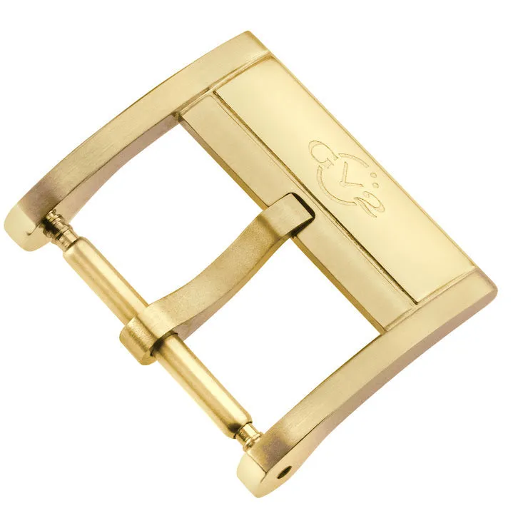 GV2 Rovescio 18mm Brushed And Polished Stainless Steel Tang Buckle