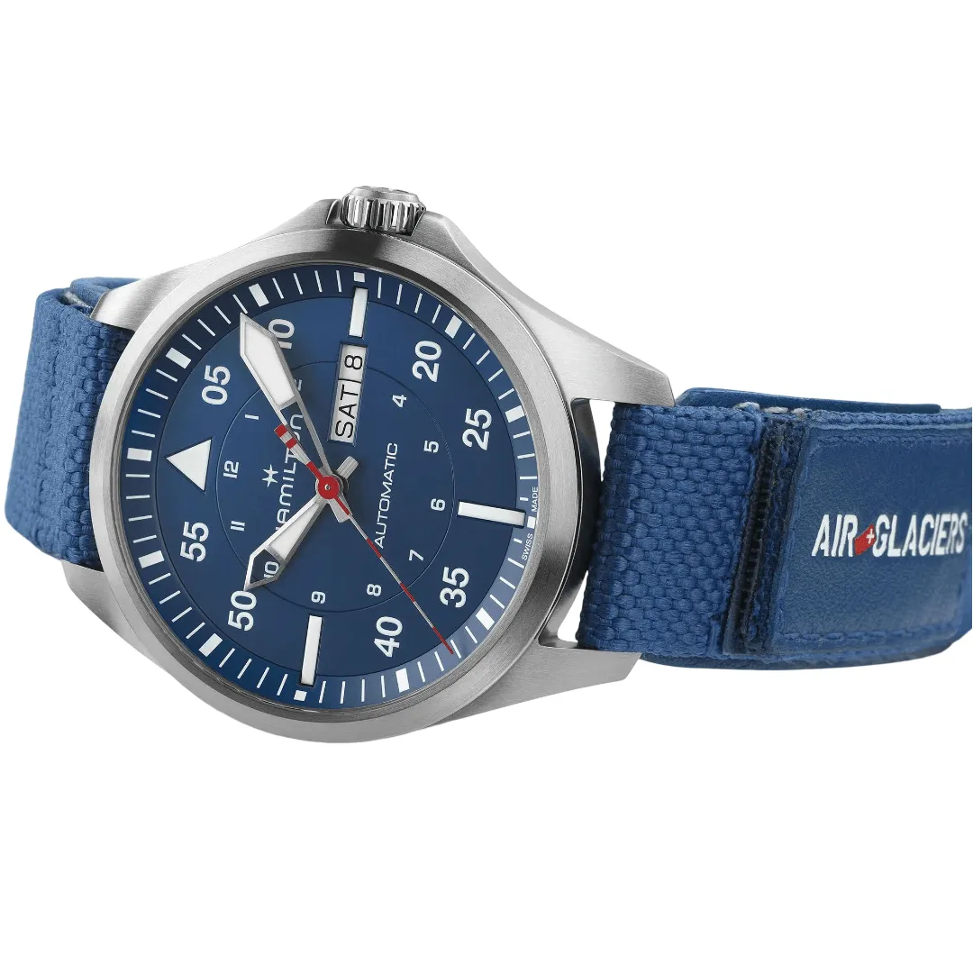 Hamilton Khaki Aviation Pilot Day Date Automatic - Air-Glaciers Edition Men's Watch H64655941